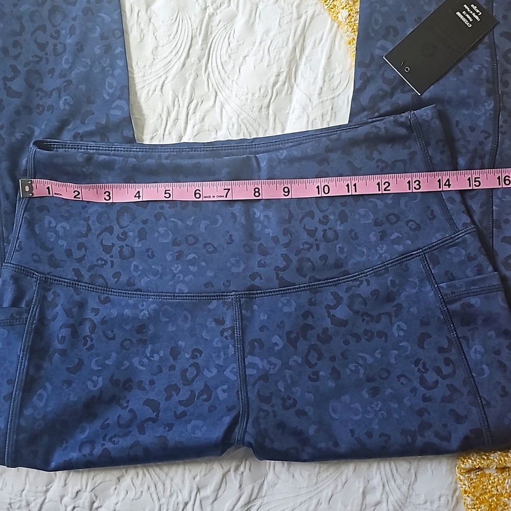 Womans performance leggings gym yoga leopard print sz large. - Picture 5 of 5